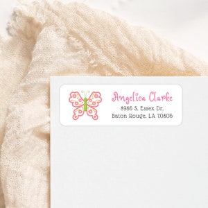 Butterfly Return Address Labels, Personalized Self - Adhesive Return Address Stickers, Custom Set of 30 Address Labels