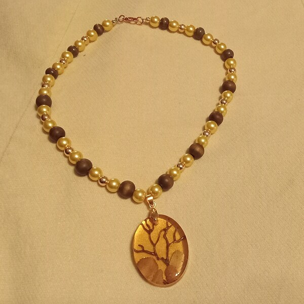 Fallen Leaves Beaded Necklace