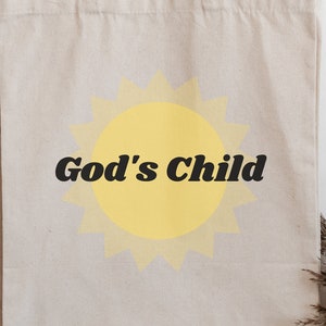 Sac fourre-tout enfant de Dieu, sac fourre-tout chrétien, vêtements de Dieu, sac Jésus, sac fourre-tout tendance, cadeau religieux, sac fourre-tout foi, sac église, enfant de Dieu