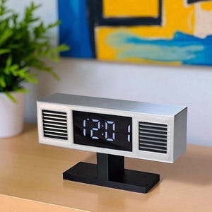 Reloj de escritorio digital moderno de mediados de siglo / Reloj de mesa / Reloj de escritorio moderno / Reloj de mesa digital / Reloj decorativo