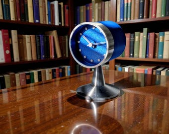 Mid Century Modern Desk Clock | Atomic Age Retro Clock | Retro Desk Clock | Vintage Desk Clock