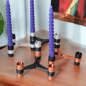 Modern Taper Candle Stick Holder | Modular Design |  Atomic Age Style | Home Decor | Mid Century Inspired