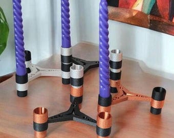 Modern Taper Candle Stick Holder | Modular Design |  Atomic Age Style | Home Decor | Mid Century Inspired