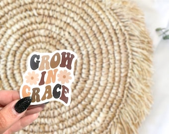 Grow In Grace | Christian | Faith | Sticker