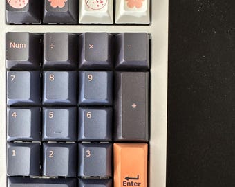 Dark Blue Japanese Theme Numpad Keycap Set