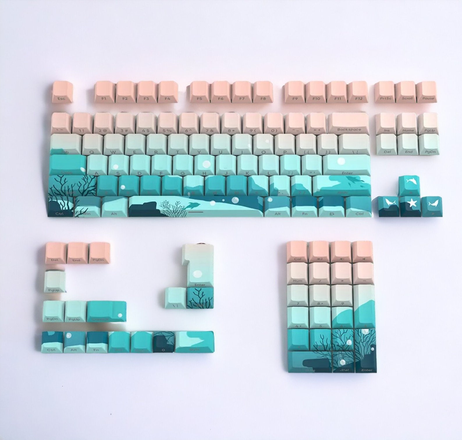 Aqua Dream Deep Ocean Theme Keycap Set: Cherry Profile, PBT - Etsy