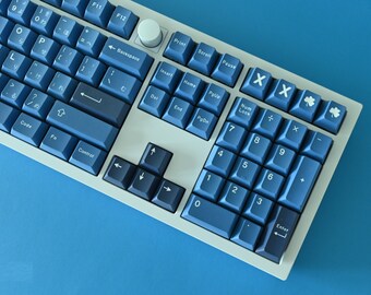 Cobalt Dark Blue Japanese Keycap Set: Cherry Profile, PBT - Etsy