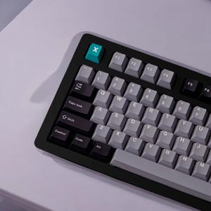 Modern grijszwart thematoetsenset voor mechanisch toetsenbord | 127 toetsen | XDA-profiel | Type MX-schakelaar | PBT-materiaal
