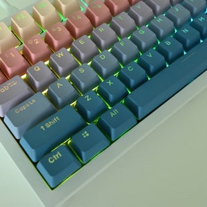 Evening Sunset Gradient Backlit Shine Through Keycap Set for Mechanical Keyboard | 122 keys | OEM Profile | MX Switch Type | PBT Material