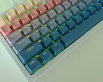 Evening Sunset Gradient Backlit Shine Through Keycap Set for Mechanical Keyboard | 122 keys | OEM Profile | MX Switch Type | PBT Material