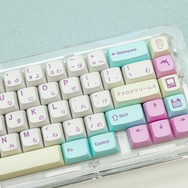 Japanese Keycaps Retro Color Etsy