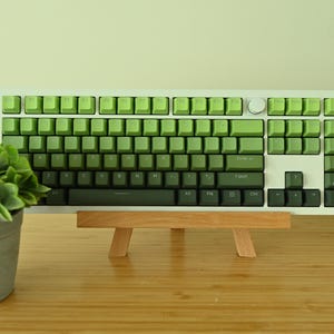 バックライト付き抹茶グリーングラデーションキーキャップセット：OEMプロファイル、PBT 画像 4