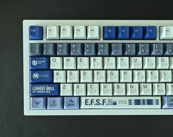 Mecha Robot Japanese Anime Theme Keycap Set for Mechanical Keyboard | 136 keys | Cherry Profile | MX Switch Type | PBT Material
