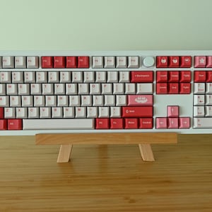 Leuke Strawberry Red Bean Mochi-dessert-toetsenset voor mechanisch toetsenbord | 135 toetsen | Kersenprofiel | Type MX-schakelaar | PBT-materiaal