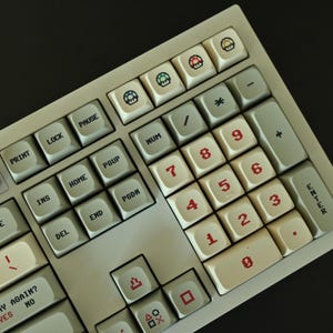 Retro Mario Video Game Keycap Set for Mechanical Keyboard | 138 keys | XDA Profile | MX Switch Type | PBT Material