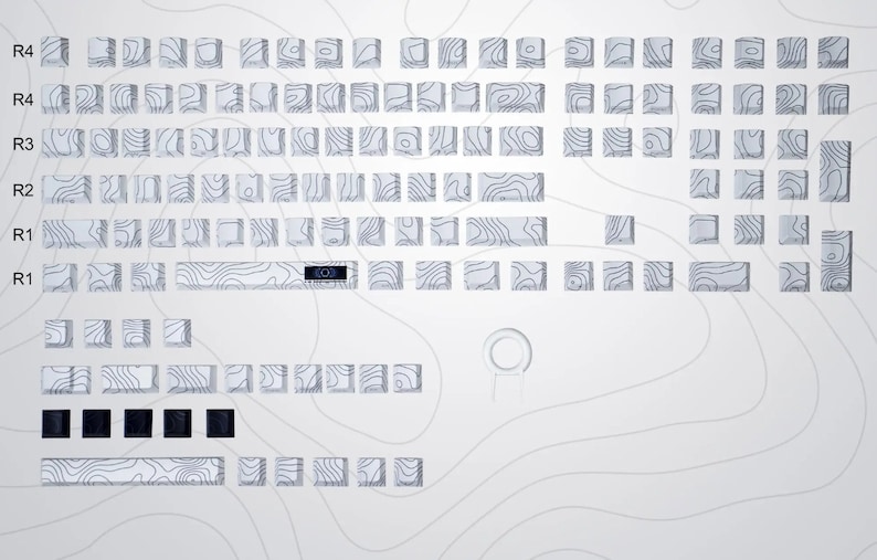 Contour Waves Keycap Set: Backlit, Cherry Profile, PBT - Etsy