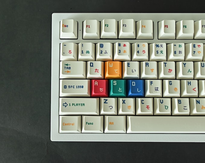 Retro Japanese Video Game Theme Keycap Set: Cherry Profile, PBT