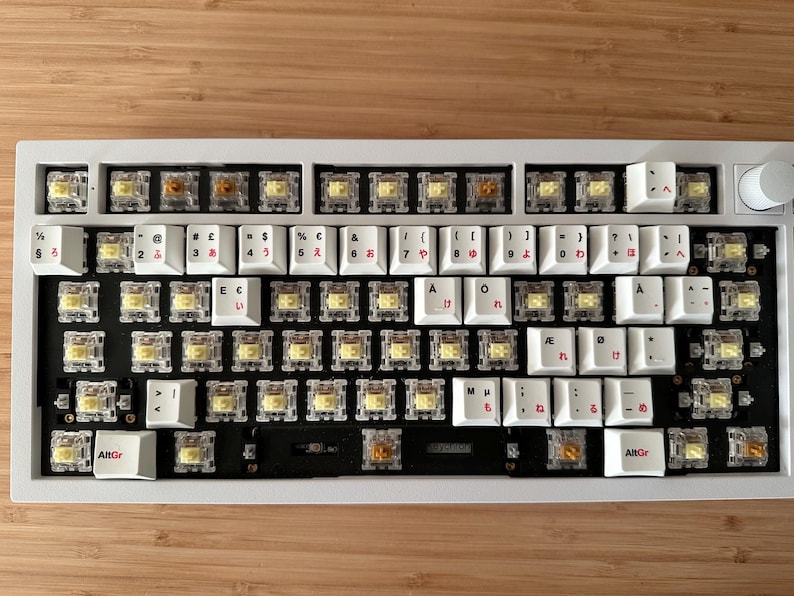 Sakura Cherry Blossom Japanese Keycap Set: French, Japanese, German Language, Cherry Profile, PBT image 12
