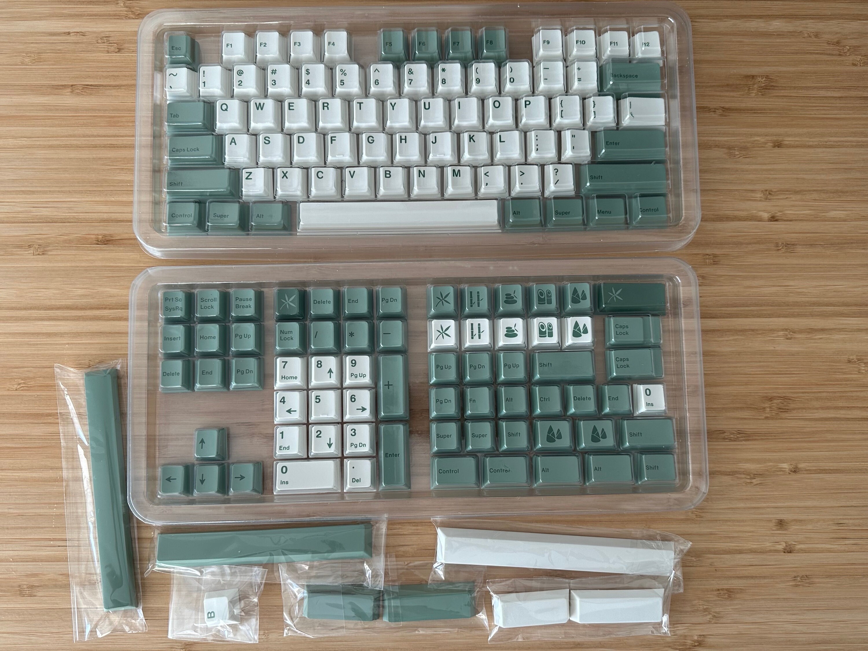 Green Bamboo Forest Theme Keycap Set for Mechanical Keyboard