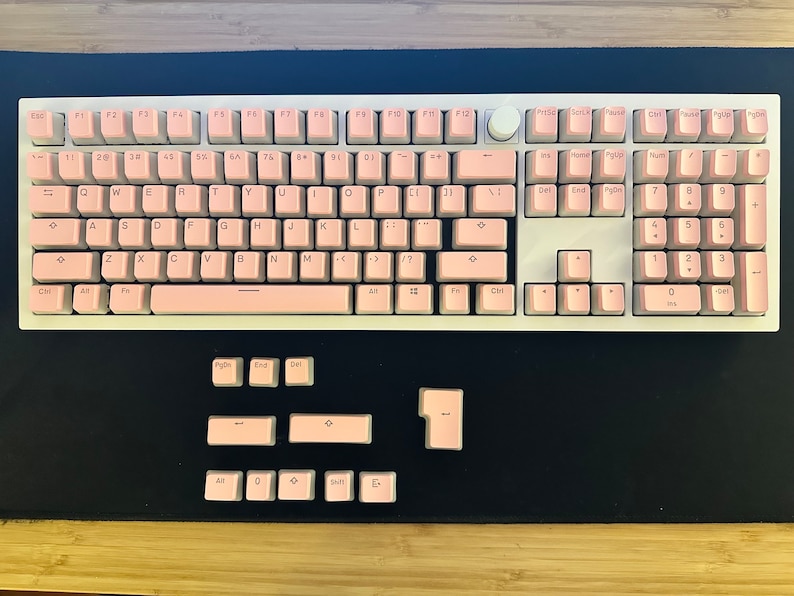 Bakgrundsbelyst genomskinlig tangentsats: OEM-profil, PBT Rosa