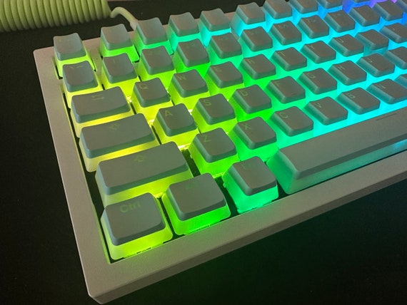 Backlit Translucent Keycap Set: OEM Profile, PBT