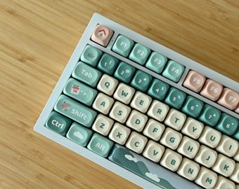 Rolling Green Hill Forest Keycap Set: MOA Profile, PBT