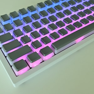 Backlit Translucent Grey Pudding Theme Keycap Set For Mechanical Keyboard | 121 keys | OEM Profile | MX Switch Style | PBT Material