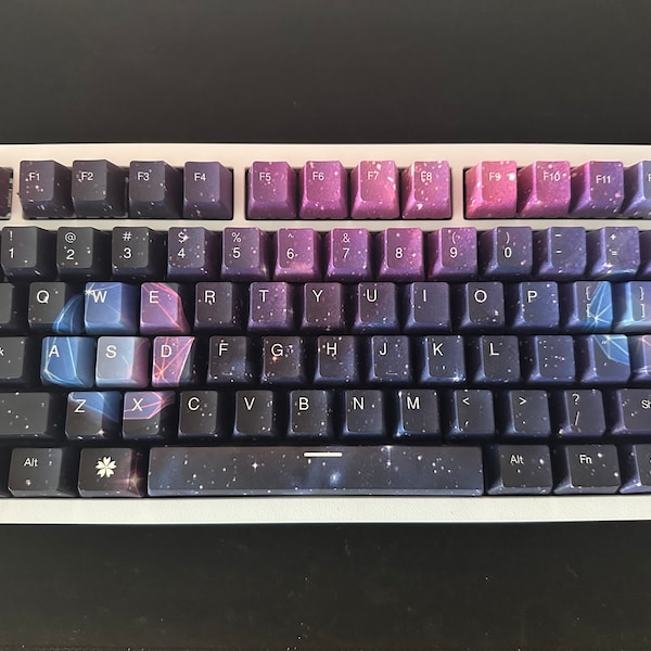 Juego de teclas Aurora Night Sky: perfil OEM, PBT