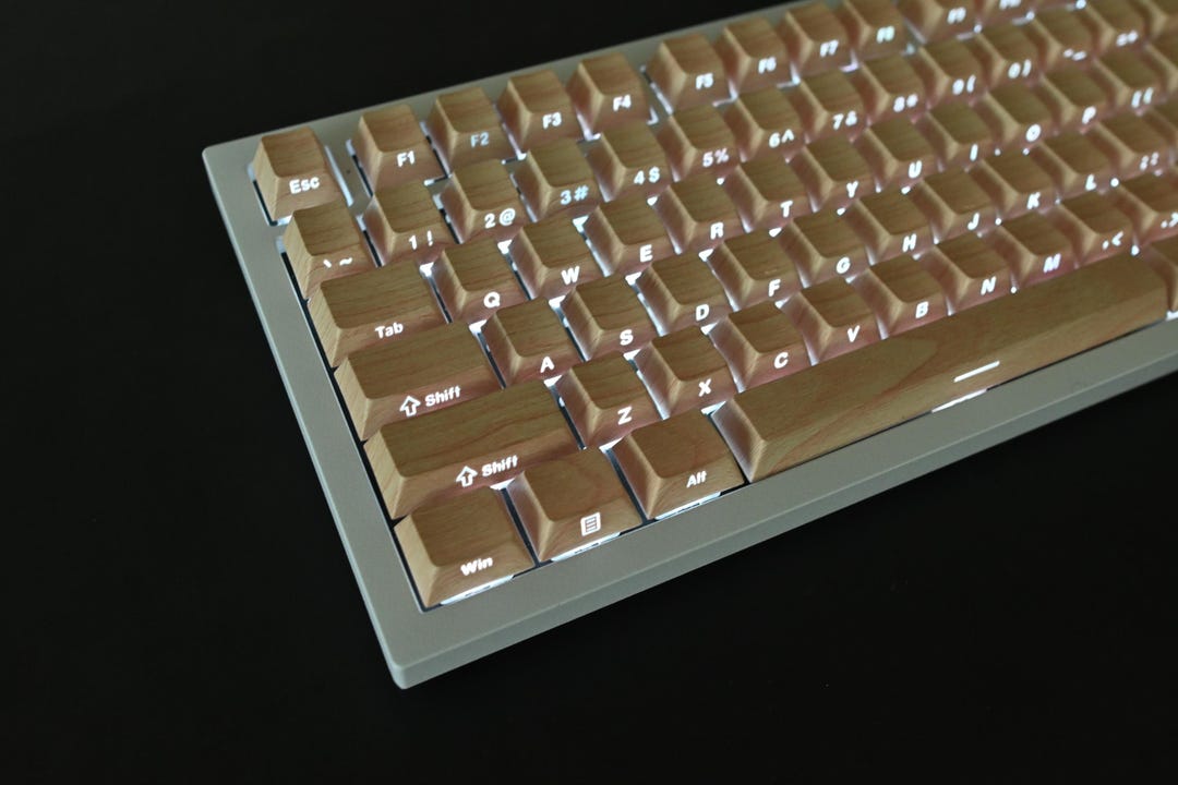 Wooden Pattern Keycaps Backlit Birch Wood Imitation Keycap Set: Cherry Profile, PBT - Etsy