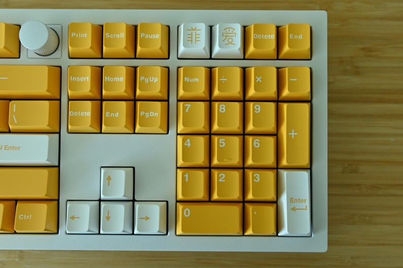 Mango Orange Yellow Keycap Set: Cherry Profile, ABS image 8