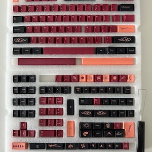 Red Ninja Japanese Theme Keycap Set for Mechanical Keyboard | 151 Keys ...