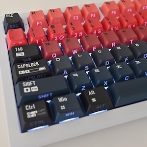 Backlit Sunset Universe Gradient Keycap Set: Korean & English, Cherry Profile, PBT