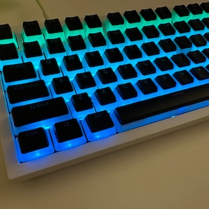 Backlit Translucent Black Pudding Theme Keycap Set For Mechanical Keyboard | 121 keys | OEM Profile | MX Switch Style | PBT Material