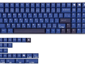 Cobalt Dark Blue Japanese Keycap Set: Cherry Profile, PBT - Etsy