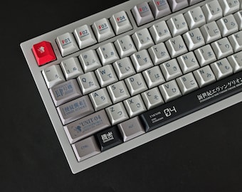 Eva Unit 04 Mecha Robot Anime Keycap Set: Japanese Theme, Cherry Profile, PBT