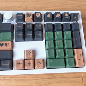 Grün Schwarz Link Hero Videospiel Thema Keycap Set für Mechanische Tastatur | 140 Schlüssel | Kirschprofil | MX-Schalter Typ | PBT-Material
