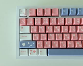 Pink Blue Peach Dream Keycap Set: Cherry Profile, PBT