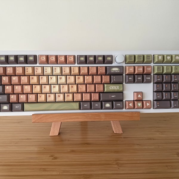 Matcha Cafe Dessert Theme Conjunto de teclas personalizadas para teclado mecánico / 142 teclas / Perfil KCA / Tipo de interruptor MX / Material PBT