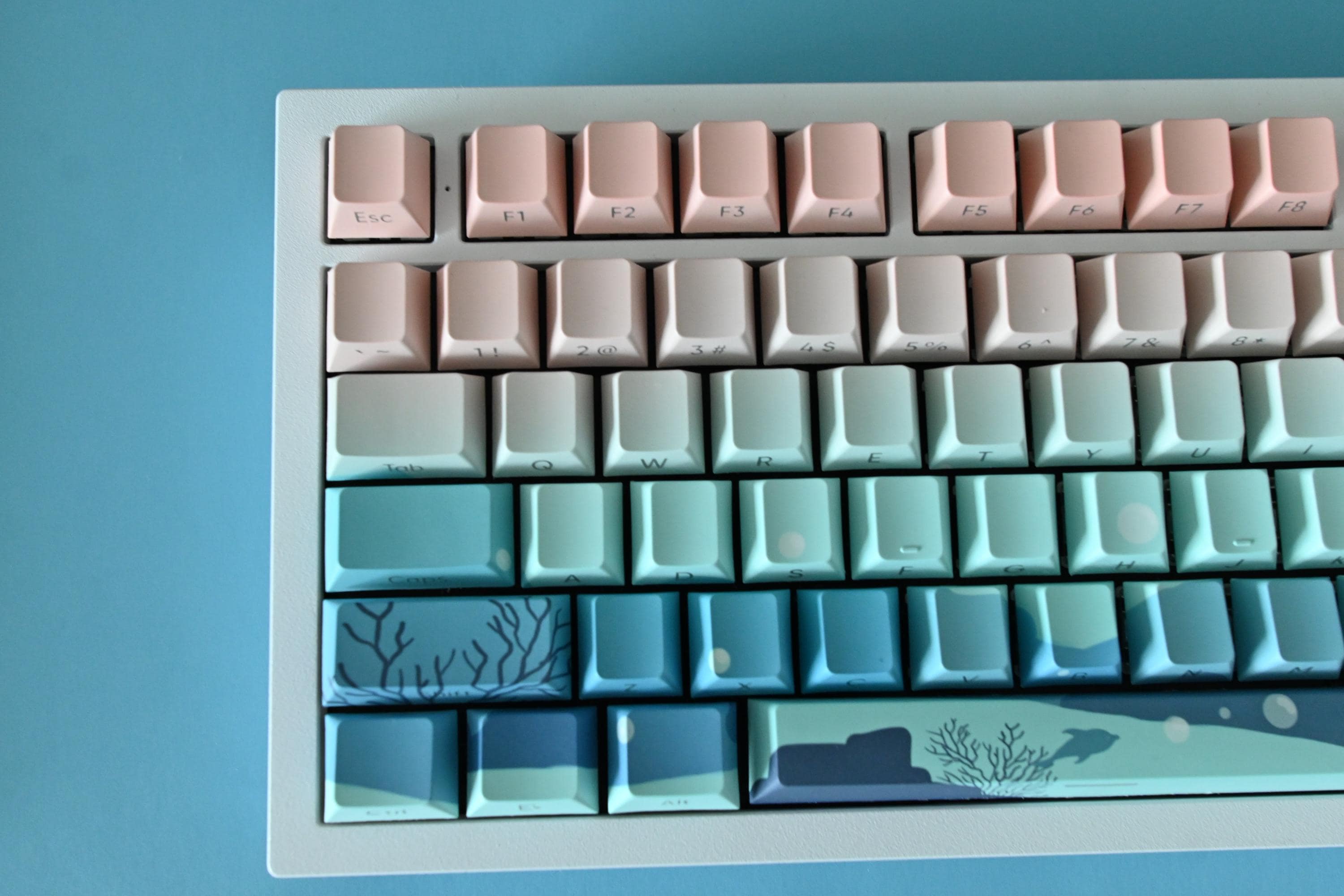 【キーキャップ】JTK Aqua keycaps (170key) Aqua Dream Deep Ocean Theme Keycap Set: Cherry Profile, PBT - Etsy