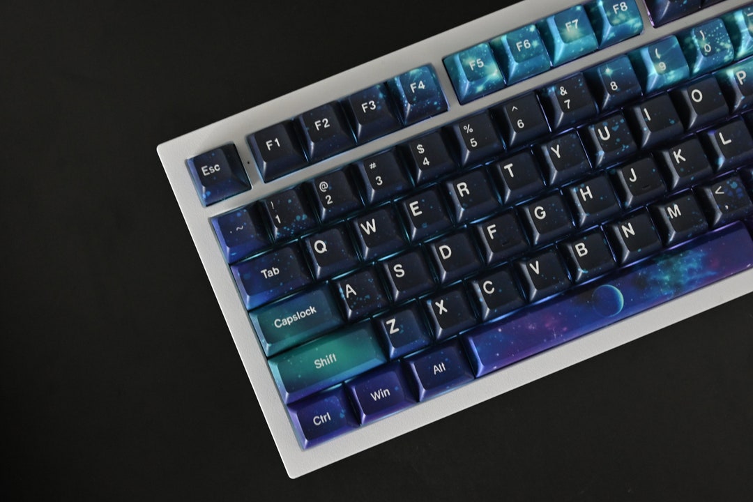 Dark Aurora Night Sky Keycap Set for Mechanical Keyboard