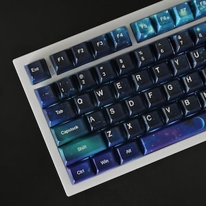Dark Aurora Night Sky Keycap Set for Mechanical Keyboard | 139 keys | KCA Profile | MX Switch Type | PBT Material