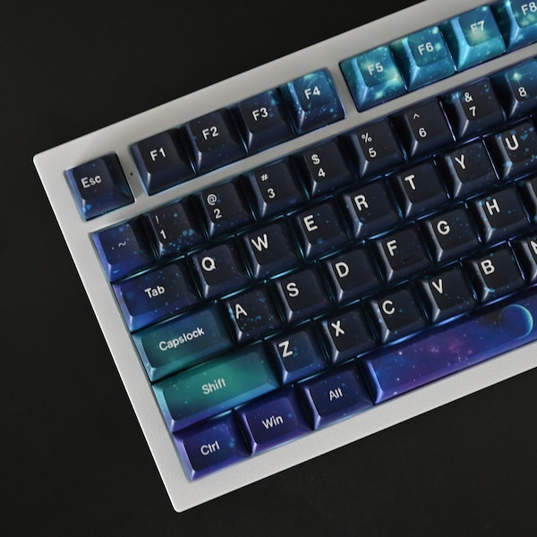 Juego de teclas Dark Aurora Night Sky: perfil KCA, PBT
