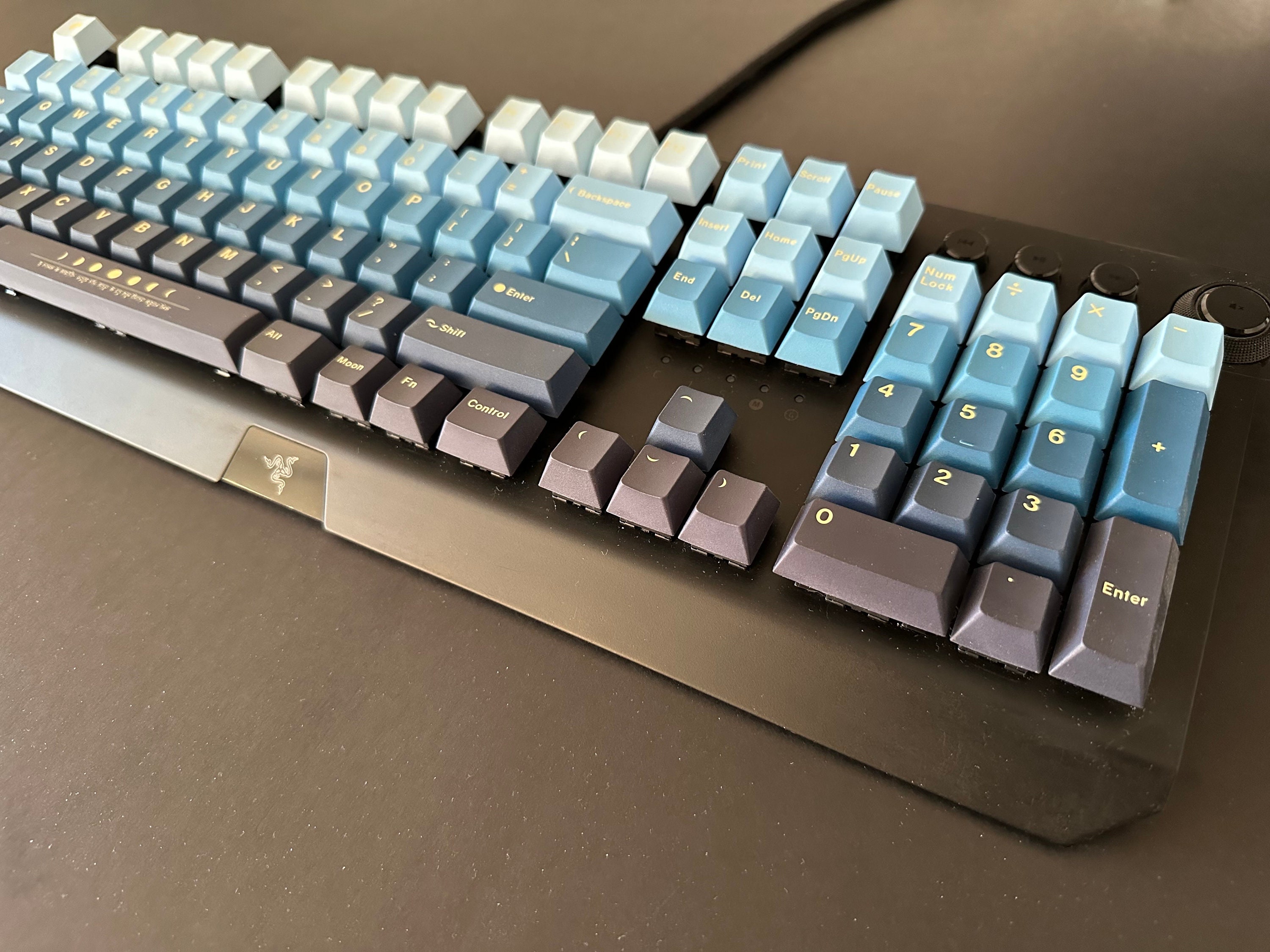 Blue Night Moon Gradient Keycap Set: Cherry Profile, PBT - Etsy