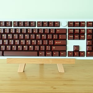 Dark Red Minimalist Double Shot Keycap Set for Mechanical Keyboard | 121 keys | Cherry Profile | MX Switch Type | ABS Material