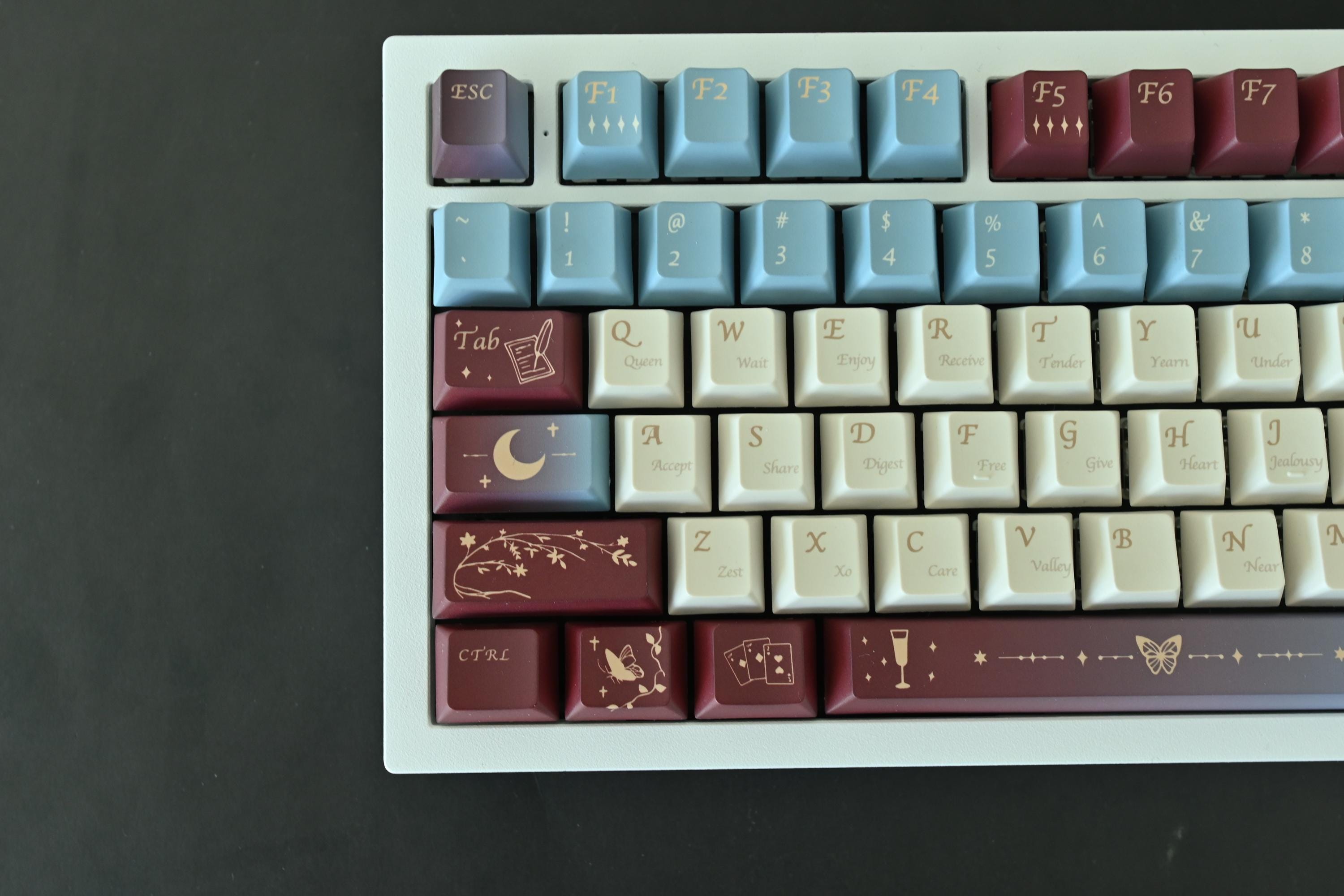 Enchanting Mysterious Moonlight Sky Astrology Theme Keycap Set for Mechanical Keyboard | 133 keys | Cherry Profile | MX Switch Style | PBT