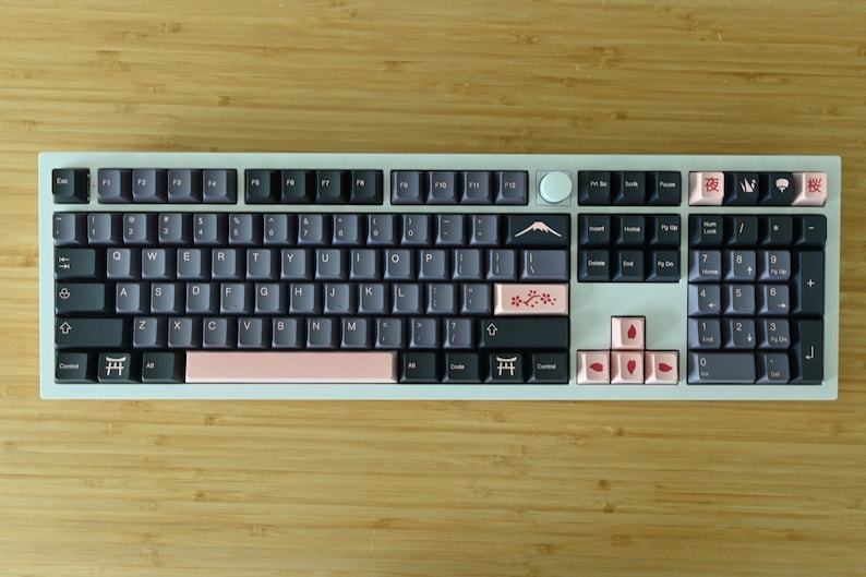 Night Sakura Japanese Theme Keycap Set - Thumbnail 5