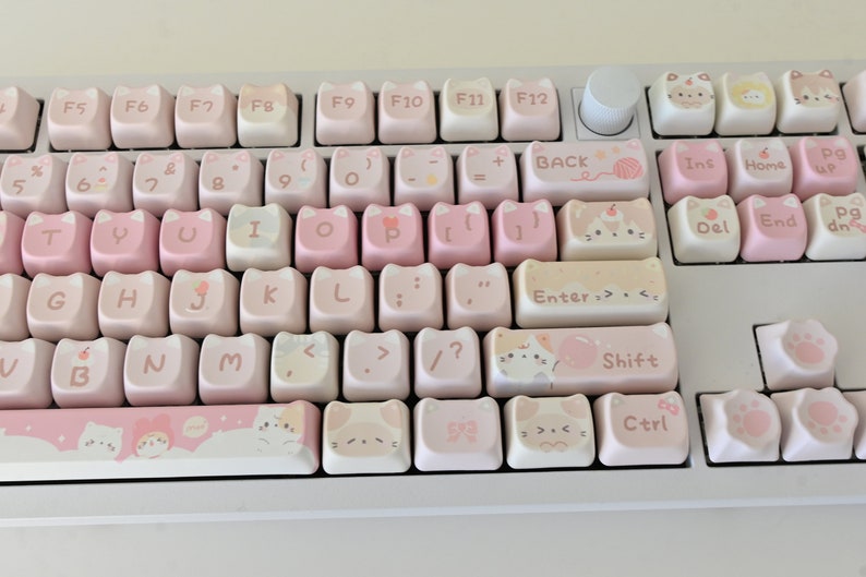Function Keycaps Cartoon Cat Cafe Keycap Set: MAO Profile, PBT - Etsy