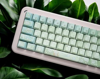 Vintage Chinese Newspaper Keycap 140 Set | PBT Custom