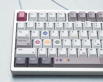 Retro Computer Game Keycap Set: Cherry Profile, PBT