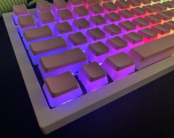 Set di tasti retroilluminati rosa traslucidi: profilo OEM, PBT